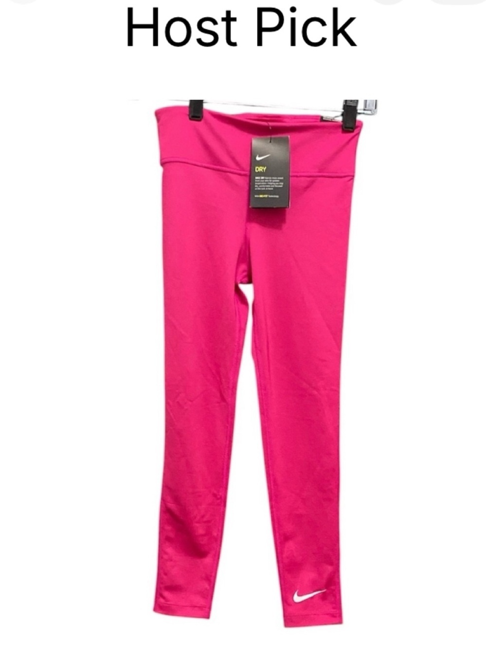 Host Pick ❤️❤️❤️❤️Nike Kids Hot Pink Dri-FIT Leggings with White Swoosh
